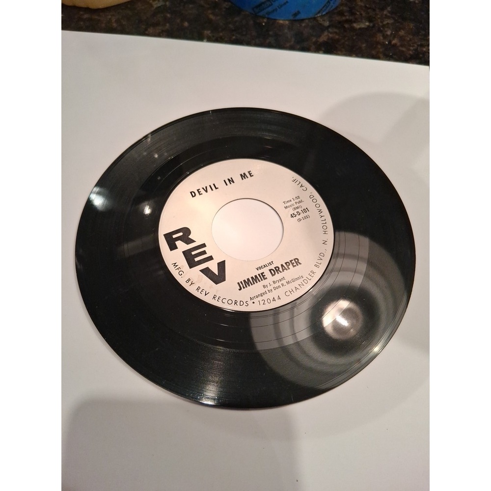 JIMMIE DRAPER - Devil In Me / Wish You Were Still Mine - REV 45 - STUNNING GLOSS